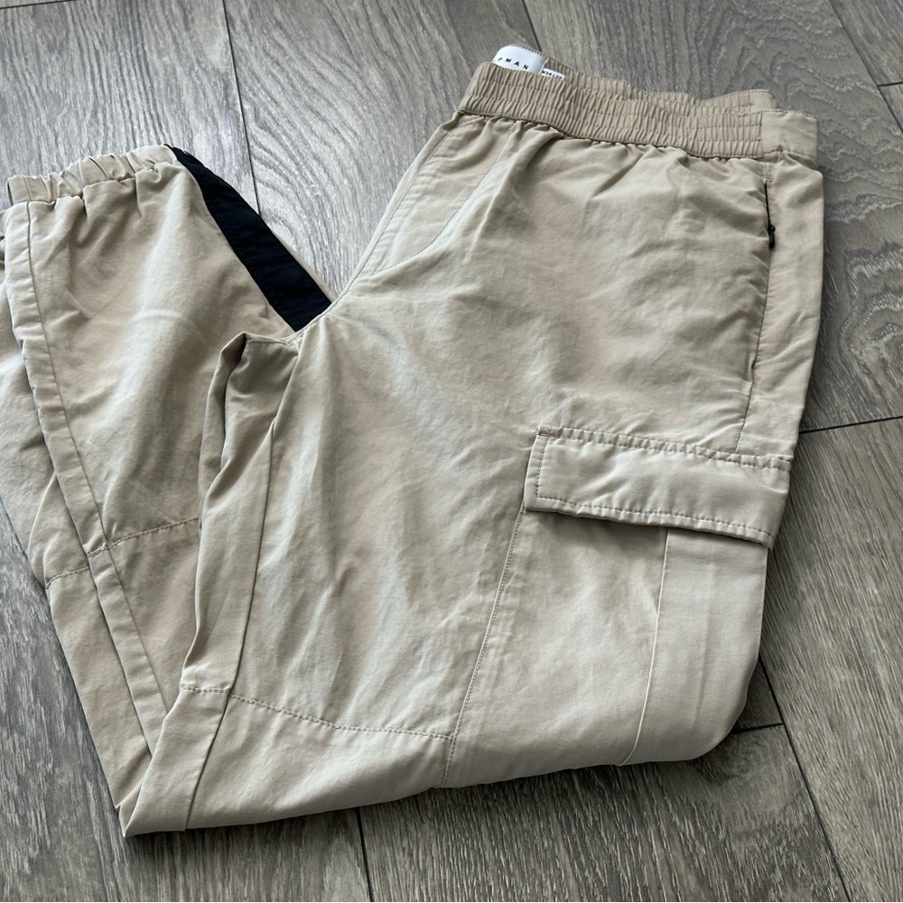 Topman Tan Cargo Pants with Elasticated Cuffs 🏷️ - Picture 10 of 11